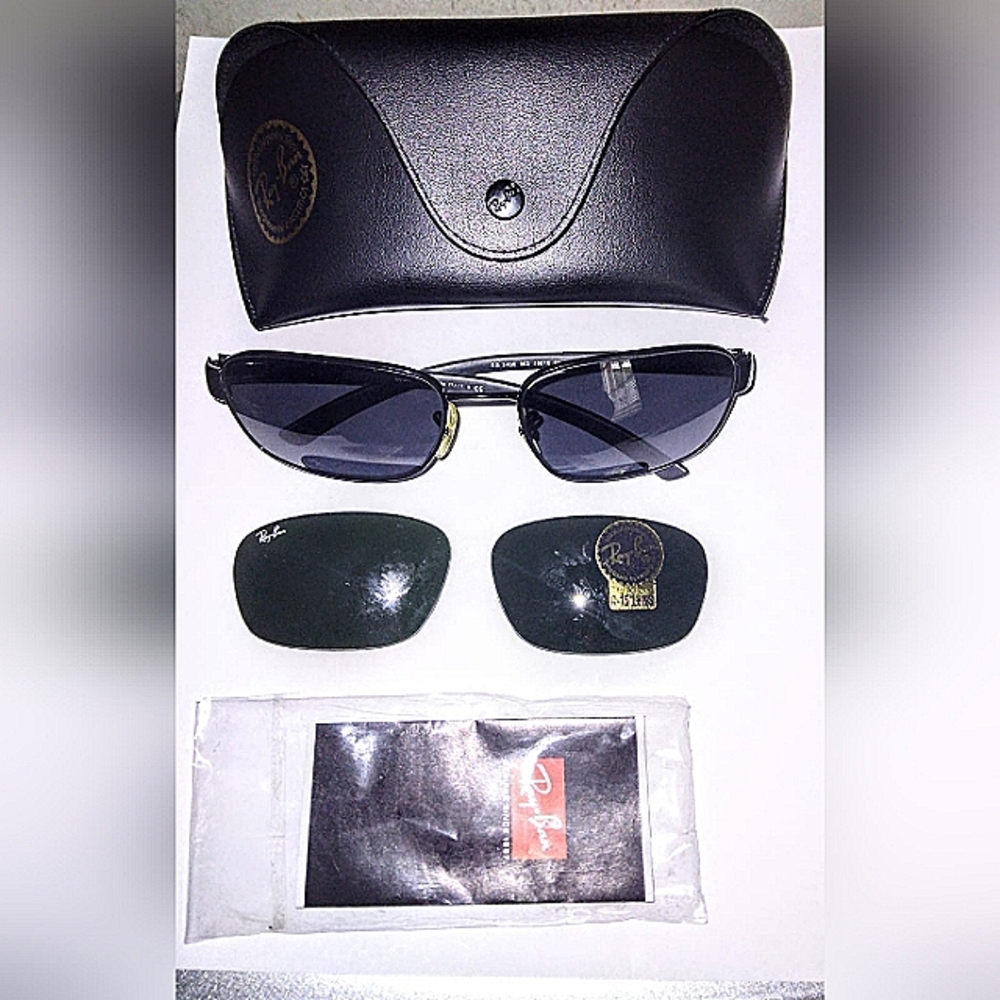 Vintage Like New Ray-Ban RB3430 Black Metal Frame Men's Sunglasses